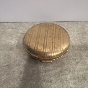 Mid-Century Merle Norman Powder Makeup Mirror‎ Compact – Gold Tone USA – No Puff